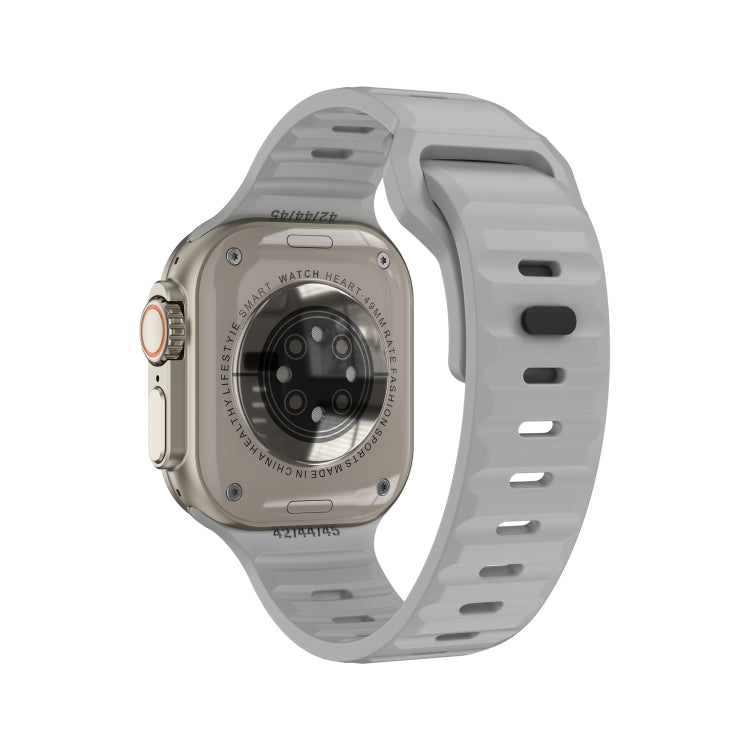 iW9 Ultra 2.04 inch Screen Smart Call Watch, BT Call / Heart Rate / Blood Pressure / Blood Oxygen(Grey Gold)