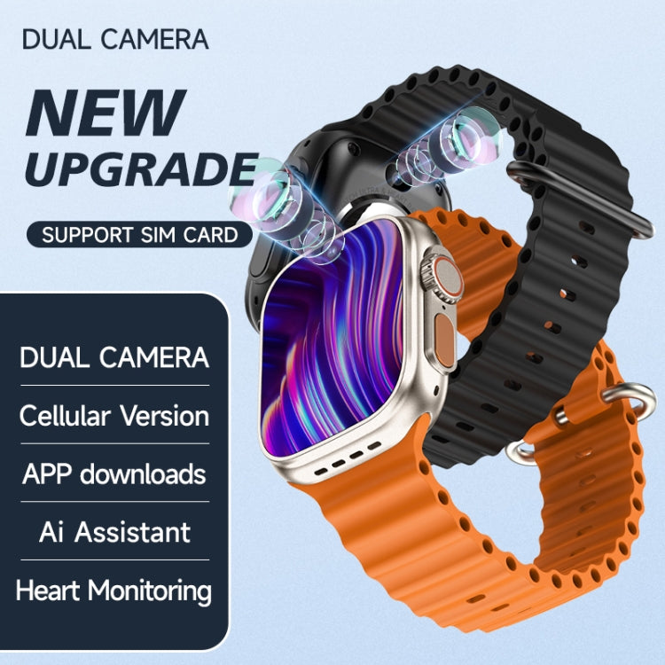 GS37 1.95 inch Screen Smart Phone Watch, 1GB+16GB, Android 9.0, Spreadtrum SL8541E, Network: 4G, Single Nano SIM, Front & Rear Camera(Black) - Smart Watches by PMC Jewellery | Online Shopping South Africa | PMC Jewellery | Buy Now Pay Later Mobicred