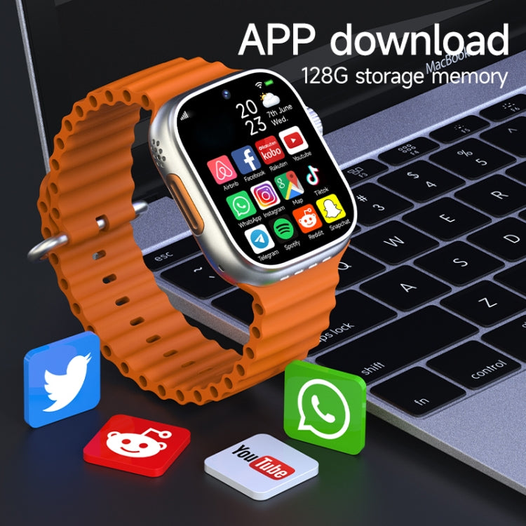 GS37 1.95 inch Screen Smart Phone Watch, 1GB+16GB, Android 9.0, Spreadtrum SL8541E, Network: 4G, Single Nano SIM, Front & Rear Camera(Black) - Smart Watches by PMC Jewellery | Online Shopping South Africa | PMC Jewellery | Buy Now Pay Later Mobicred