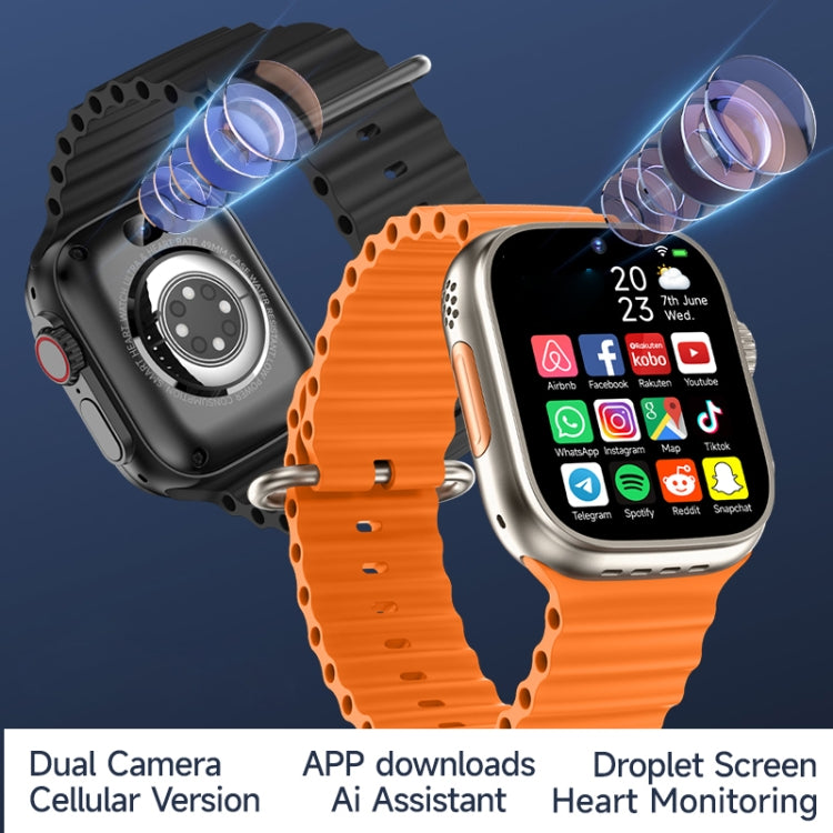 GS37 1.95 inch Screen Smart Phone Watch, 1GB+16GB, Android 9.0, Spreadtrum SL8541E, Network: 4G, Single Nano SIM, Front & Rear Camera(Black) - Smart Watches by PMC Jewellery | Online Shopping South Africa | PMC Jewellery | Buy Now Pay Later Mobicred