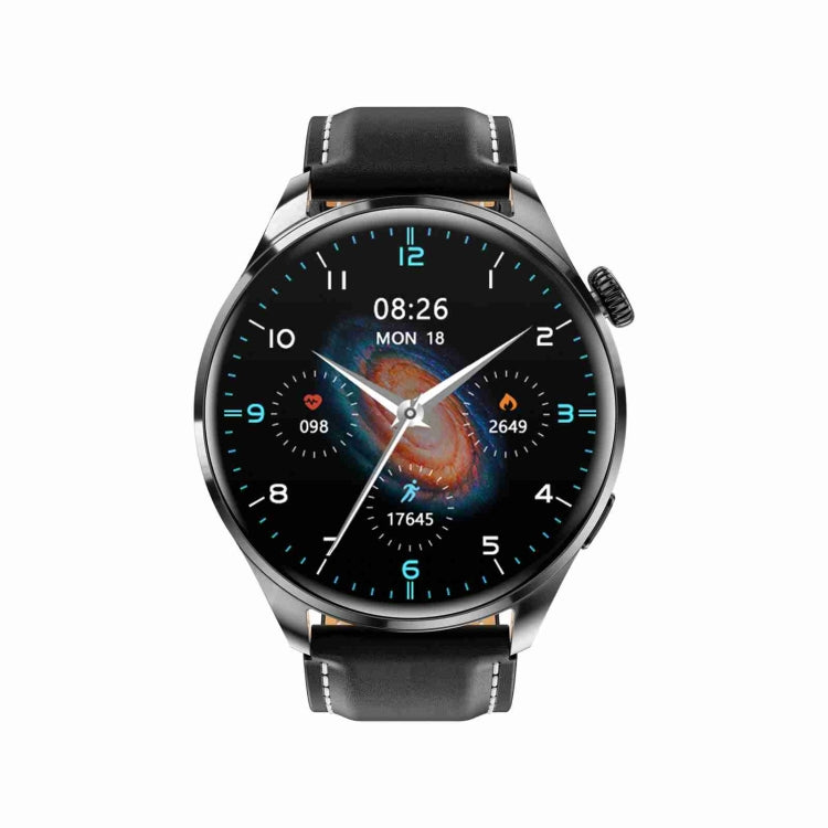 TM05 Pro Smart Bracelet, 1.46 inch Leather Band IP67 Water-resistant Smart Watch, Bluetooth Call / Heart Rate / Blood Pressure / Blood Oxygen(Black)
