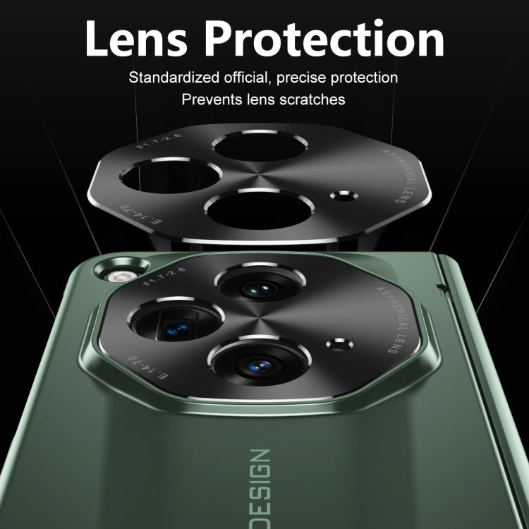 For OPPO Find N3 / OnePlus Open Integrated Frosted Electroplating Full Coverage Phone Case with Pen/Pen Slots(Black)