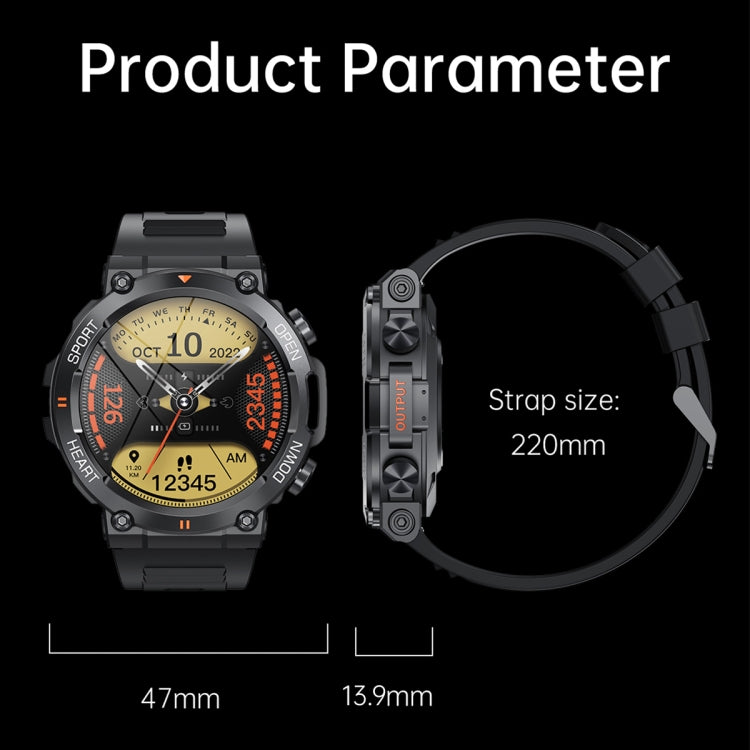 K56 Pro 1.39 inch Smart Steel Strap Wristband Support Heart Rate Monitoring / Blood Pressure Monitoring(Black Three Strains) - Smart Wristbands by PMC Jewellery | Online Shopping South Africa | PMC Jewellery | Buy Now Pay Later Mobicred