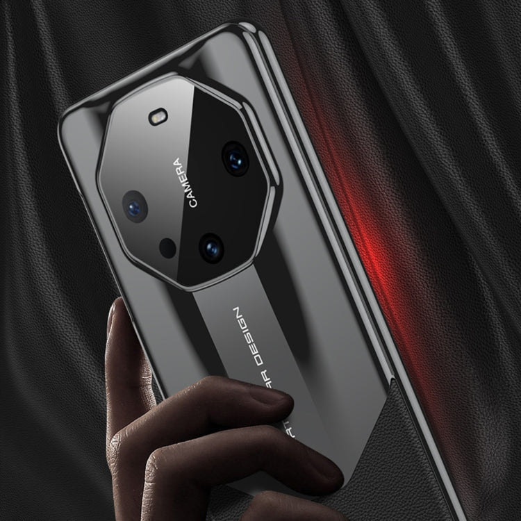 For Huawei Mate 60 GKK Leather Supercar Shockproof Phone Case(Black)