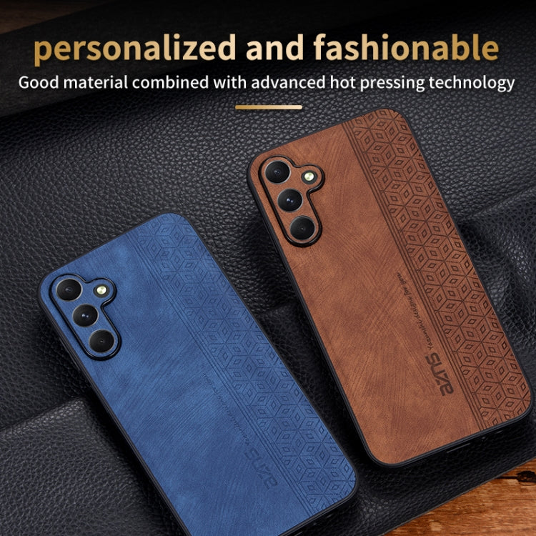 For Samsung Galaxy A15 AZNS 3D Embossed Skin Feel Phone Case(Dark Green)