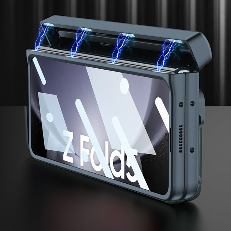 For Samsung Galaxy Z Fold5 GKK Integrated Folding Alloy Shell PC Phone Case with Pen Box, Not Included Pen(Blue) - Galaxy Z Fold5 Cases by GKK | Online Shopping South Africa | PMC TechLife | Buy Now Pay Later Mobicred