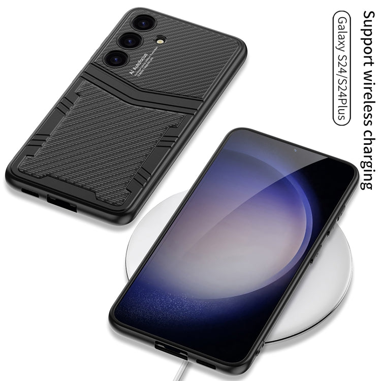 For Samsung Galaxy S24+ 5G GKK TPU + PU Full Coverage Phone Case(Vertical Texture)