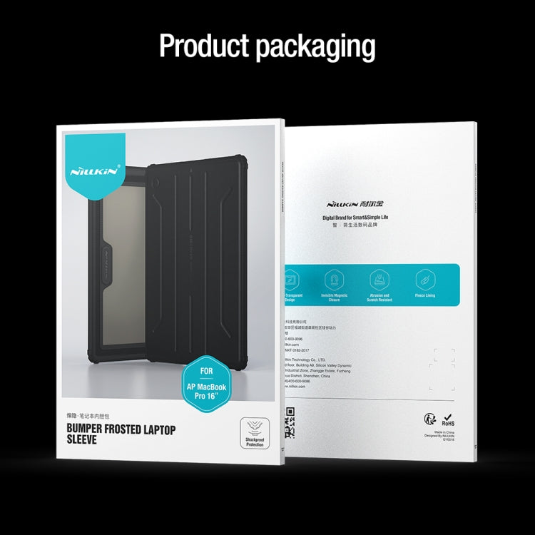 For 15.4 inch Laptop NILLKIN TPU Laptop Sleeve Bag(Black) - free shipping - PMC TechLife - Order now!