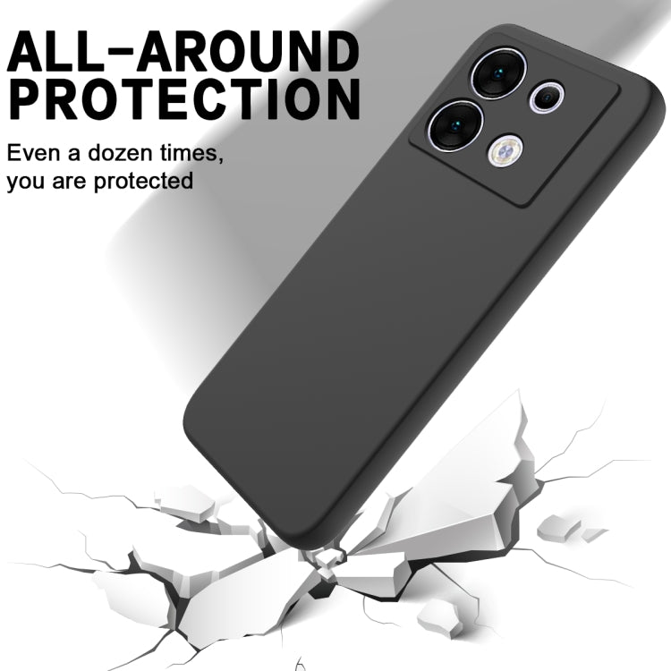 For Infinix Zero 30 5G Solid Color Liquid Silicone Dropproof Full Coverage Phone Case(Black) - free shipping - PMC Jewellery - Order now!