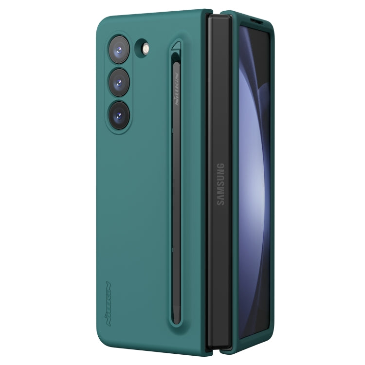 For Samsung Galaxy Z Fold5 NILLKIN Flex Pure PC + Liquid Silicone Phone Case with S Pen(Green)