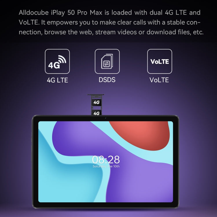 ALLDOCUBE iPlay 50 Pro Max 4G LTE Tablet, 8GB+256GB, 10.4 inch Android 13 Helio G99 Octa Core Support Dual SIM(Grey) - free shipping - PMC Jewellery - Order now!