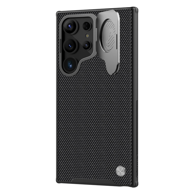 For Samsung Galaxy S24 Ultra 5G NILLKIN Textured Prop Camera Cover Holder Design Nylon MagSafe Magnetic Phone Case(Black)