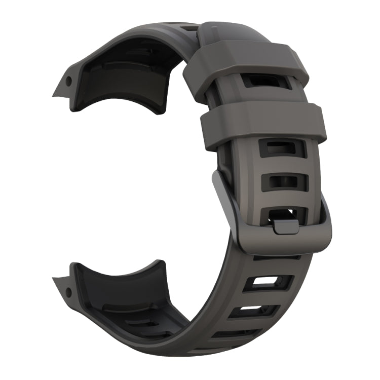 Compatible with Garmin Instinct 2X Two Color Silicone Watch Band(Black)
