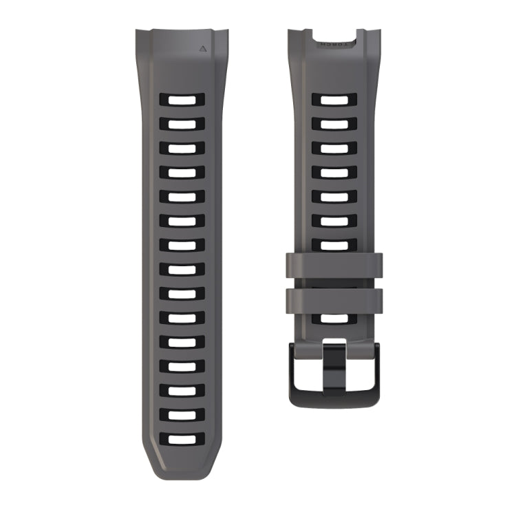 Compatible with Garmin Instinct 2X Two Color Silicone Watch Band(Black)