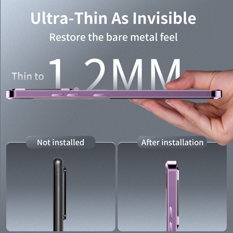 For Samsung Galaxy S24 Ultra 5G MagSafe Magnetic Plain Metal Phone Case(Purple)