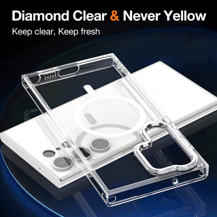 For Samsung Galaxy S24 Ulltra 5G MagSafe Magnetic Clear Phone Case(Black)