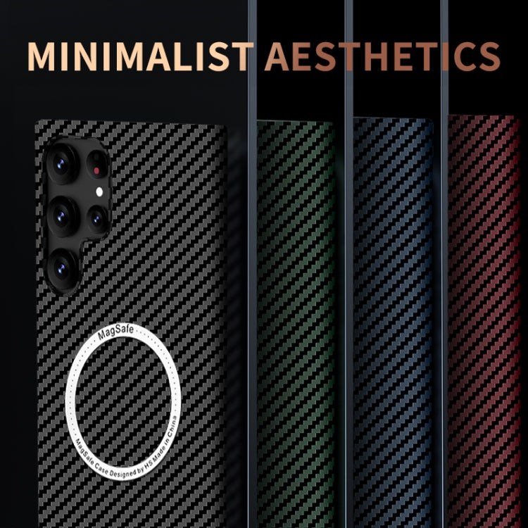 For Samsung Galaxy S24 Ultra 5G Carbon Fiber Texture MagSafe Magnetic Phone Case(Black) - free shipping - PMC Jewellery - Order now!