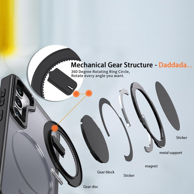 For Samsung Galaxy S24+ 5G 360-degree Rotating MagSafe Magnetic Holder Phone Case(Black) - Galaxy S24+ 5G Cases by PMC TechLife | Online Shopping South Africa | PMC TechLife