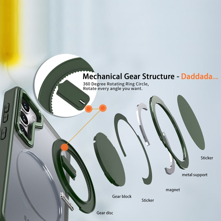 For Samsung Galaxy S24+ 5G 360-degree Rotating MagSafe Magnetic Holder Phone Case(Green) - Galaxy S24+ 5G Cases by PMC TechLife | Online Shopping South Africa | PMC TechLife