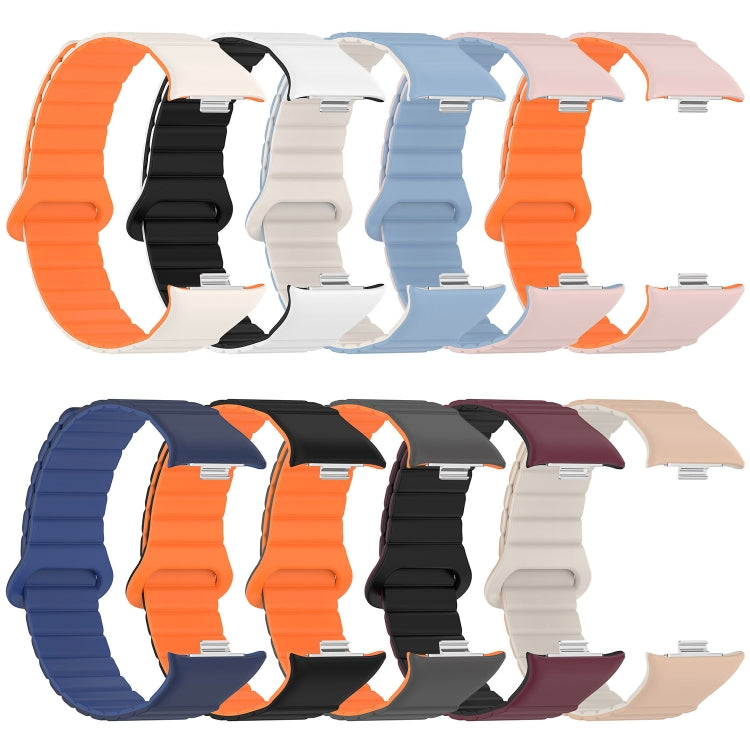 For Xiaomi Smart Band 9 Pro / 8 Pro Two Color Magnetic Silicone Watch Band(Blue Starlight)