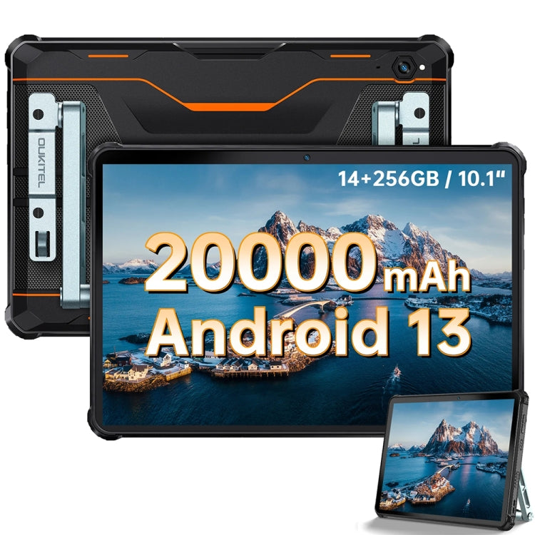 OUKITEL RT6 4G Network IP68/IP69K Rugged Tablet, 8GB+256GB, 10.1 inch Android 13 MediaTek MT8788 Octa Core Support Dual SIM, EU Plug(Black) - free shipping - PMC Jewellery - Order now!