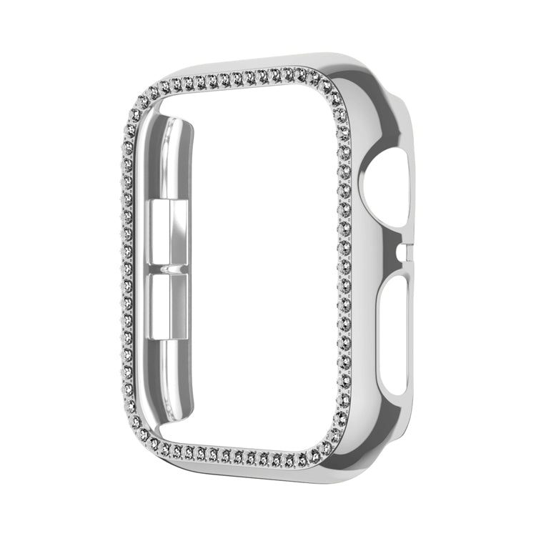 For Apple Watch Series 3 / 2 / 1 42mm Plating Row Diamond Hollow PC Watch Case(Silver)