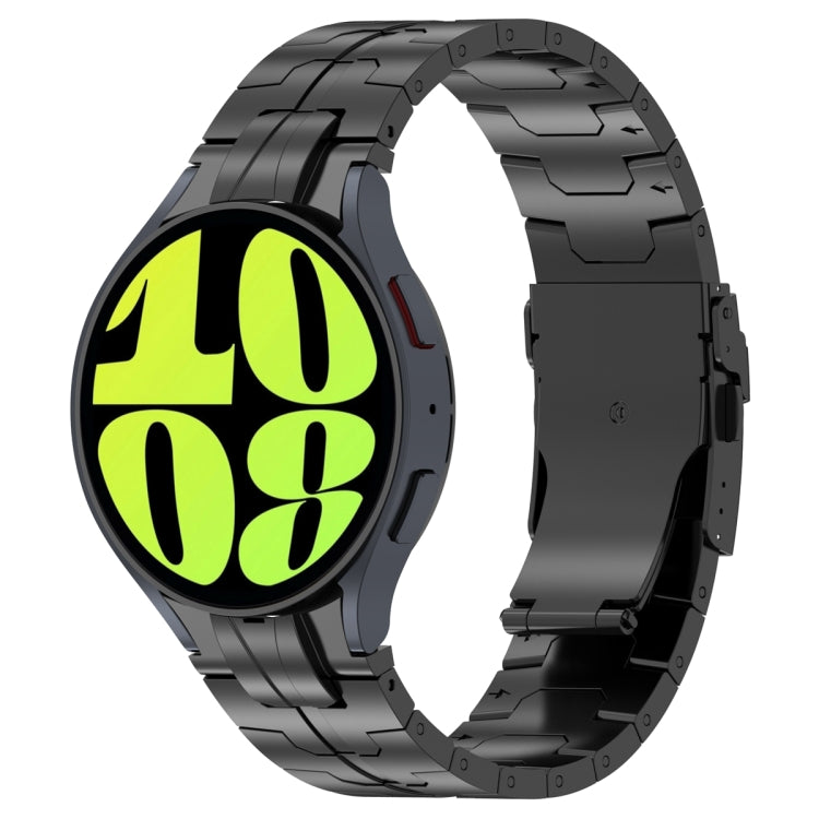 For Samsung Galaxy Watch 6 / 6 Classic Button Style Stainless Steel Watch Band(Black)