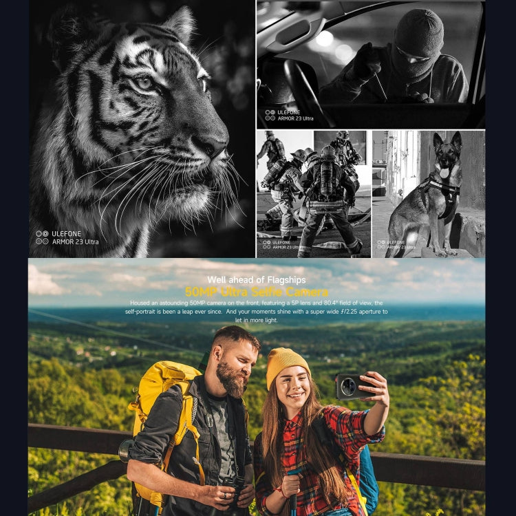 Ulefone Armor 23 Ultra Rugged Phone, 12GB+512GB, 6.78 inch Android 13 MediaTek Dimensity 8020 Octa Core up to 2.6GHz, Network: 5G, NFC, OTG, Satellite Messaging(Elite Black) - free shipping - PMC Jewellery - Order now!