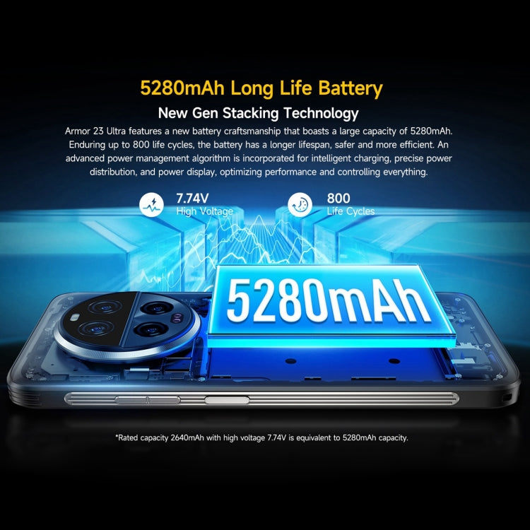 Ulefone Armor 23 Ultra Rugged Phone, 12GB+512GB, 6.78 inch Android 13 MediaTek Dimensity 8020 Octa Core up to 2.6GHz, Network: 5G, NFC, OTG, Satellite Messaging(Elite Black) - free shipping - PMC Jewellery - Order now!