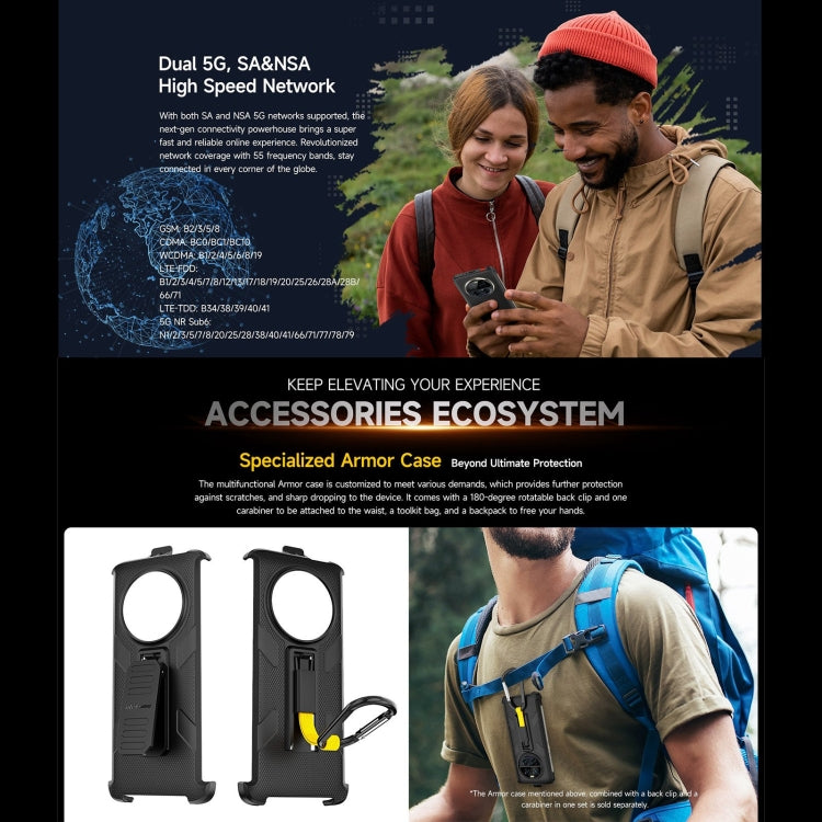 Ulefone Armor 23 Ultra Rugged Phone, 12GB+512GB, 6.78 inch Android 13 MediaTek Dimensity 8020 Octa Core up to 2.6GHz, Network: 5G, NFC, OTG, Satellite Messaging(Elite Black) - free shipping - PMC Jewellery - Order now!