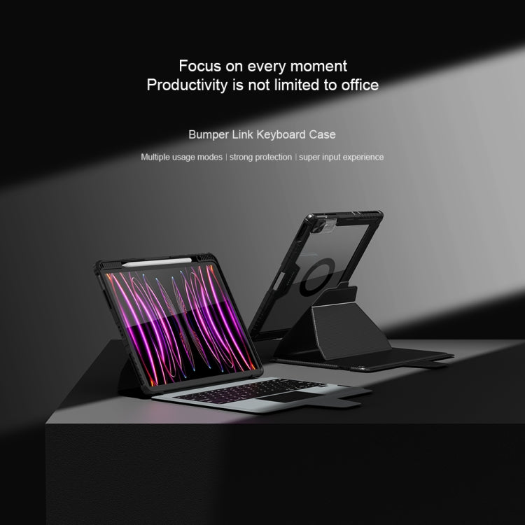 For iPad Pro 12.9 2020/2021/2022 Nillkin Backlit Version Bumper Link Keyboard Case - free shipping - PMC Jewellery - Order now!