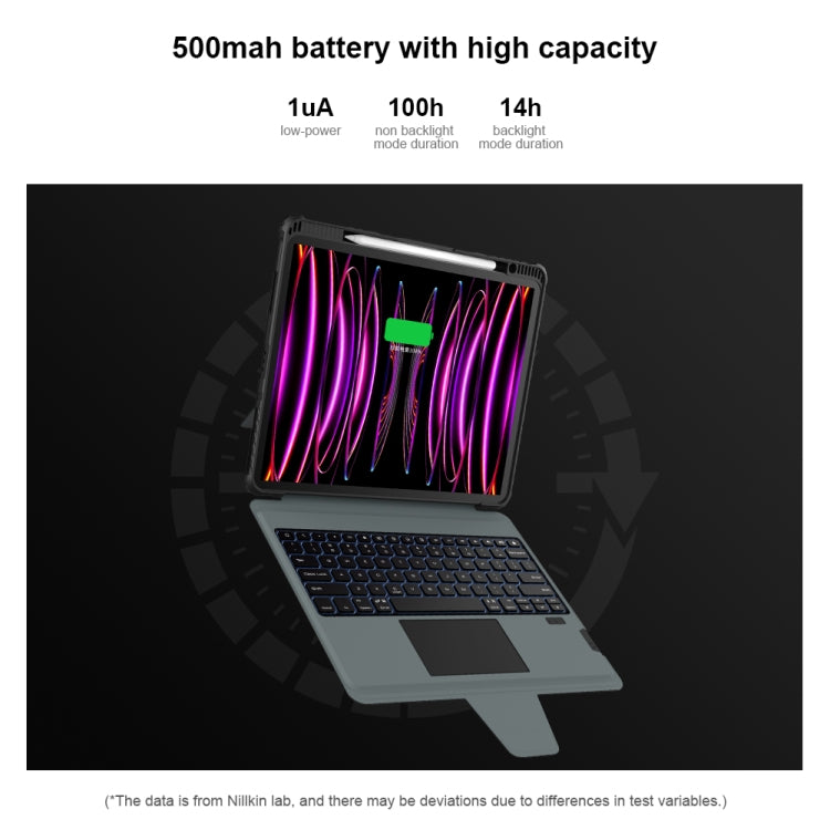 For iPad Pro 12.9 2020/2021/2022 Nillkin Backlit Version Bumper Link Keyboard Case - free shipping - PMC Jewellery - Order now!