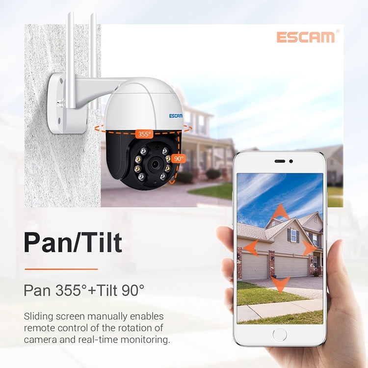 ESCAM QF518 5MP Smart WiFi IP Camera, Support AI Humanoid Detection / Auto Tracking / Dual Light Night Vision / Cloud Storage / Two Way Audio / TF Card, Plug:EU Plug(White) - free shipping - PMC Jewellery - Order now!