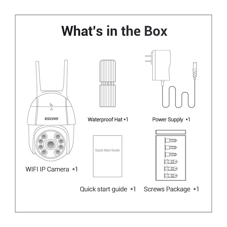 ESCAM QF518 5MP Smart WiFi IP Camera, Support AI Humanoid Detection / Auto Tracking / Dual Light Night Vision / Cloud Storage / Two Way Audio / TF Card, Plug:EU Plug(White) - free shipping - PMC Jewellery - Order now!