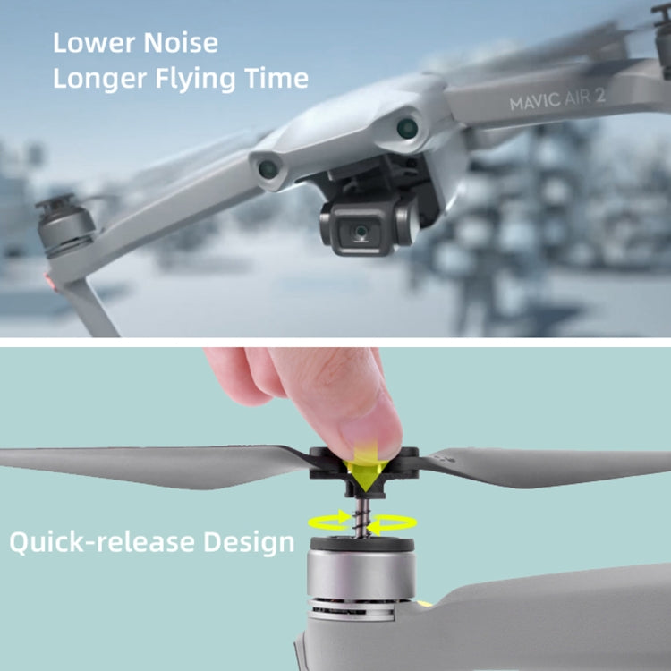 1 Pair Sunnylife 7238F-1 For DJI Mavic Air 2 Low Noise Quick-release Propellers(Silver) - free shipping - PMC TechLife - Order now!