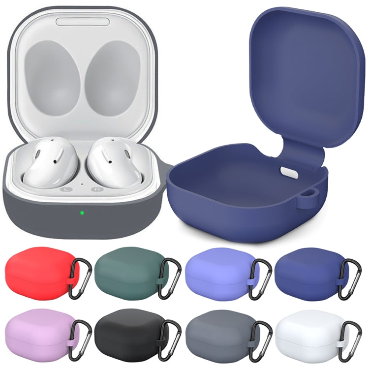 For New Samsung Galaxy Buds Live/Pro Solid Color Anti-fall Earphone Protective Case with Hook(Red) - free shipping - PMC TechLife - Order now!