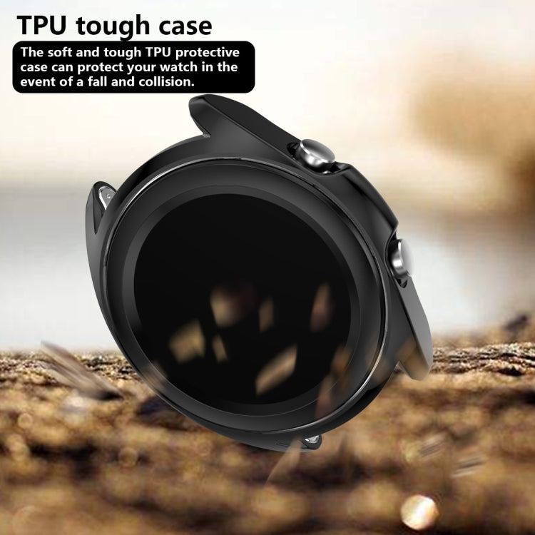 For Samsung Galaxy Watch 3 41mm Electroplating Hollow Half-pack TPU Protective Case(Black) - Watch Cases by ENKAY