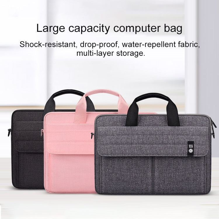 ST08 Handheld Briefcase Carrying Storage Bag without Shoulder Strap for 13.3 inch Laptop(Grey)