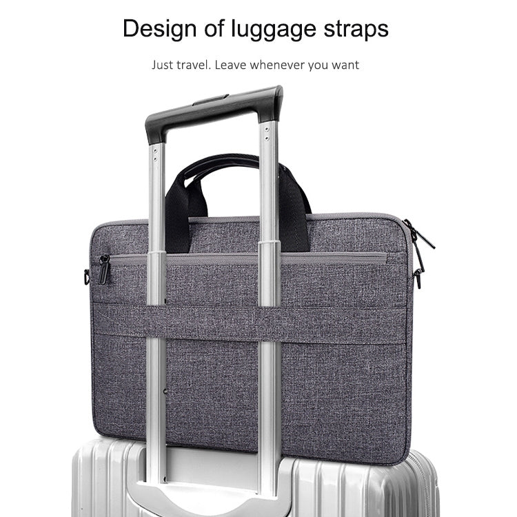 ST08 Handheld Briefcase Carrying Storage Bag without Shoulder Strap for 15.4 inch Laptop(Grey)