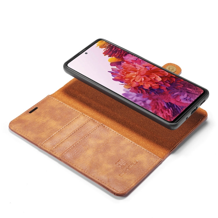 For Samsung Galaxy S20 FE DG.MING Crazy Horse Texture Flip Detachable Magnetic Leather Case with Holder & Card Slots & Wallet(Brown) - free shipping - PMC TechLife - Order now!