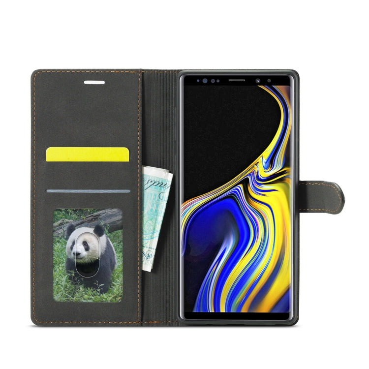 For Samsung Galaxy Note 9 Forwenw F1 Series Matte Strong Magnetism Horizontal Flip Leather Case with Holder & Card Slots & Wallet & Photo Frame(Black) - Galaxy Phone Cases by Forwenw | Online Shopping South Africa | PMC Jewellery | Buy Now Pay Later Mobicred