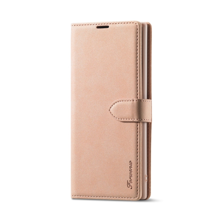 For Samsung Galaxy Note 10 Forwenw F1 Series Matte Strong Magnetism Horizontal Flip Leather Case with Holder & Card Slots & Wallet & Photo Frame(Rose Gold) - free shipping - PMC Jewellery - Order now!