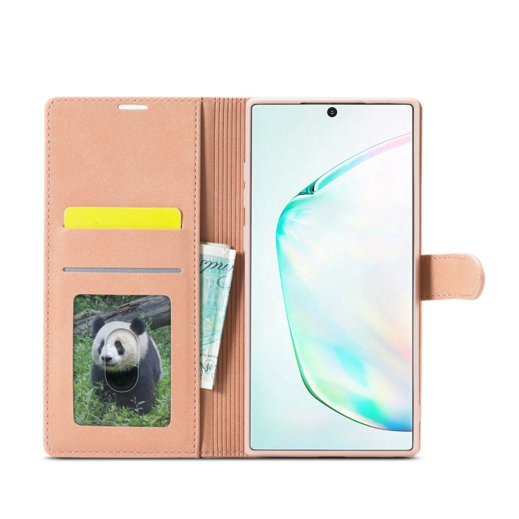 For Samsung Galaxy Note 10 Forwenw F1 Series Matte Strong Magnetism Horizontal Flip Leather Case with Holder & Card Slots & Wallet & Photo Frame(Rose Gold) - free shipping - PMC Jewellery - Order now!