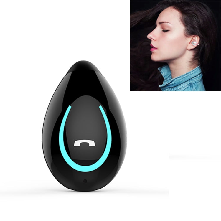 YX08 Ultra-light Ear-hook Wireless V5.0 Bluetooth Earphones Ear Clip Stereo Bluetooth Headset with Mic(Black)