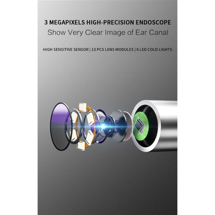 Bebird C3 Pro 2.4G 3.5mm Wireless Wifi High-definition Visual Ear Spoon 3 Million Pixels Out Ear Visual Ear Spoon(Green) - free shipping - PMC Jewellery - Order now!
