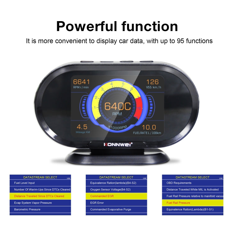 KONNWEI KW206 2 in 1 OBDII / EOBD12V Car Fault Scanner + 3.5 inch LCD Monitor - free shipping - PMC Jewellery - Order now!