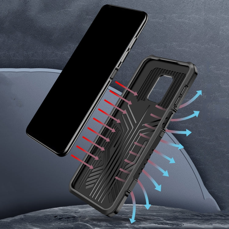 For Xiaomi Poco X3 / Poco X3 FNC / X3 Pro Armor Warrior Shockproof PC + TPU Protective Case(Blue)