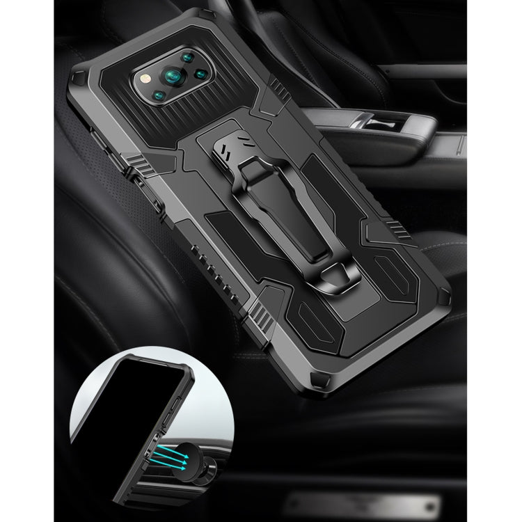 For Xiaomi Poco X3 / Poco X3 FNC / X3 Pro Armor Warrior Shockproof PC + TPU Protective Case(Blue)