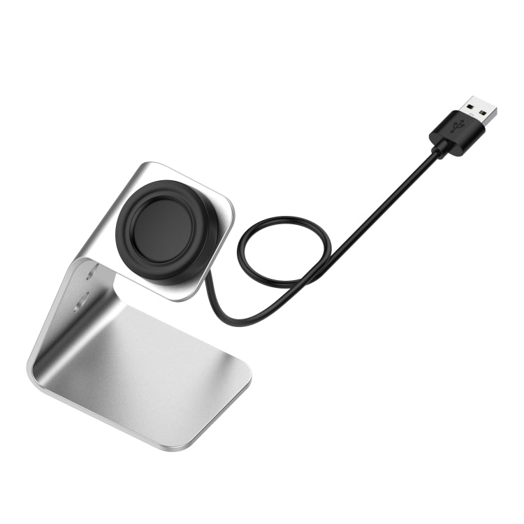 For Samsung R500 / Galaxy Watch 3 Universal Aluminum Alloy Magnetic Charger Holder with Chip Protection, Support Fast Charging(Silver) - Charger by PMC Jewellery | Online Shopping South Africa | PMC Jewellery | Buy Now Pay Later Mobicred