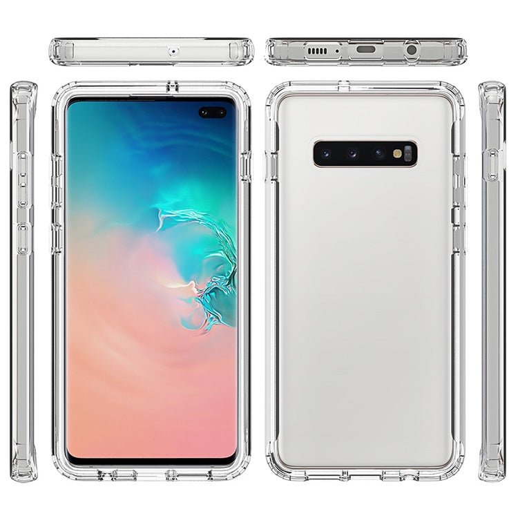 For Samsung Galaxy S10 Plus Shockproof High Transparency PC+TPU Candy Colors Protective Case